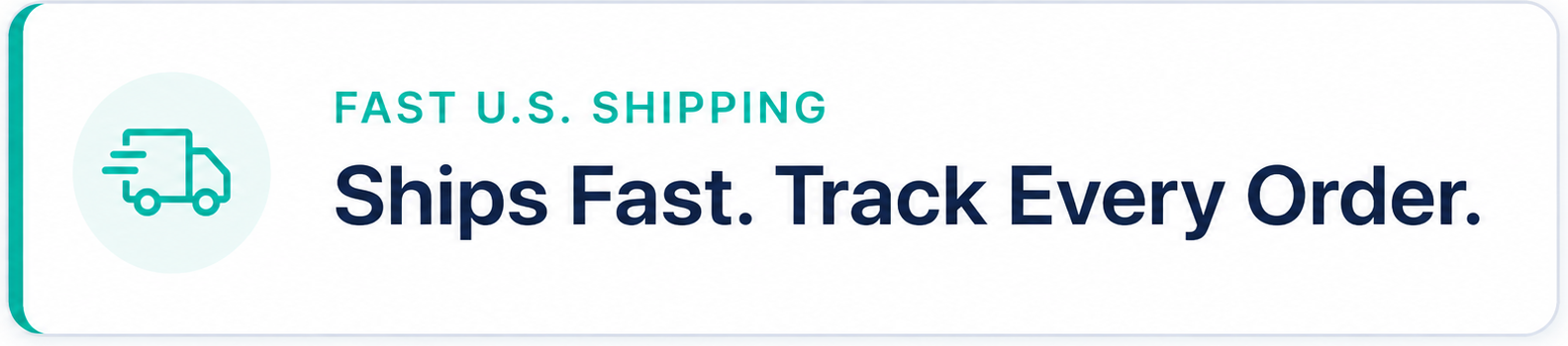 Fast U.S. Shipping. Ships Fast. Track Every Order.