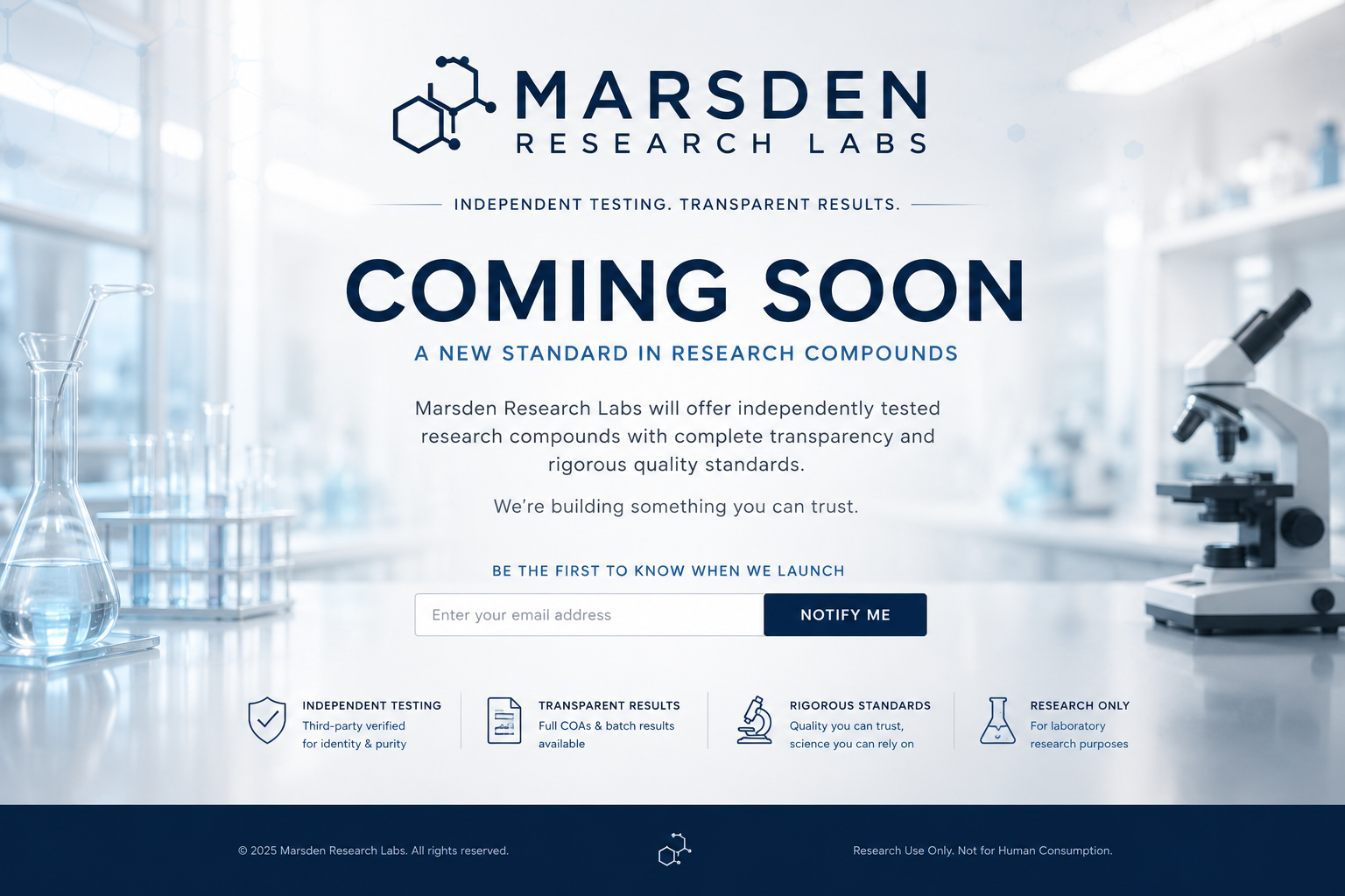 Marsden Research Labs Coming Soon